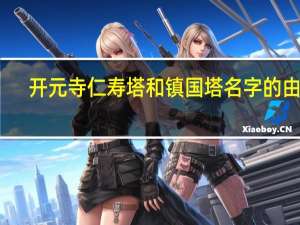 开元寺仁寿塔和镇国塔名字的由来