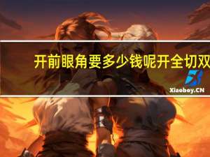 开前眼角要多少钱呢 开全切双眼皮和开内眼角一共要多少钱