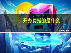 开办费指的是什么