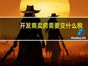 开发商卖房需要交什么税