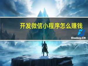 开发微信小程序怎么赚钱