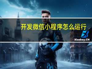 开发微信小程序怎么运行