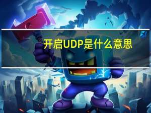 开启UDP是什么意思（udp是什么意思）