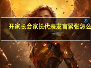 开家长会家长代表发言紧张怎么办