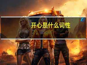 开心是什么词性