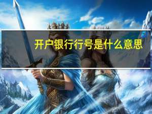 开户银行行号是什么意思