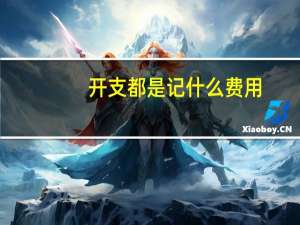 开支都是记什么费用