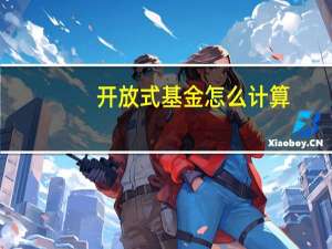 开放式基金怎么计算（开放式基金怎么看净值?）