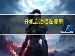 开机启动项在哪里（开机启动项）