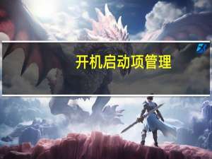 开机启动项管理（启动项管理）