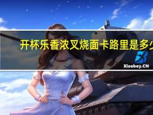 开杯乐 香浓叉烧面卡路里是多少