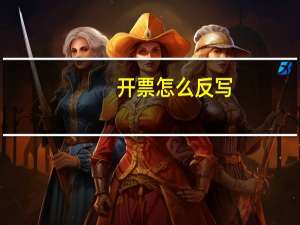 开票 怎么反写