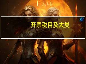 开票税目及大类