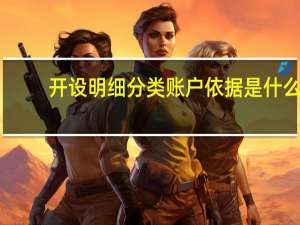 开设明细分类账户依据是什么