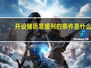 开设赌场罪缓刑的条件是什么