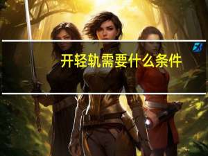 开轻轨需要什么条件