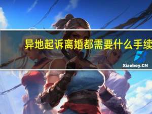 异地起诉离婚都需要什么手续