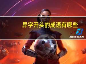 异字开头的成语有哪些