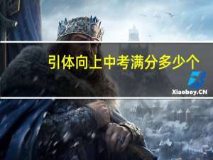 引体向上中考满分多少个