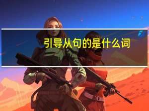 引导从句的是什么词
