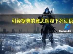 引经据典的意思解释下列词语（引经据典的意思）