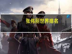 张伟丽世界排名
