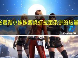 张君雅小妹妹 酱烧虾拉面条饼的热量是多少