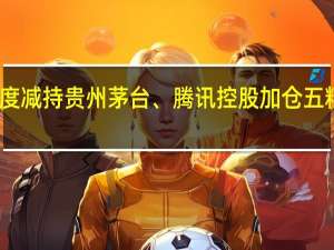张坤三季度减持贵州茅台、腾讯控股加仓五粮液、洋河股份