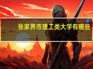 张家界市理工类大学有哪些