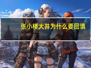 张小楼大井为什么要回填