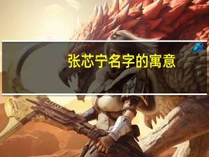 张芯宁名字的寓意（张芯宁）