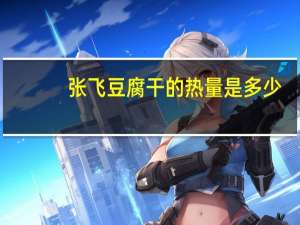 张飞 豆腐干的热量是多少