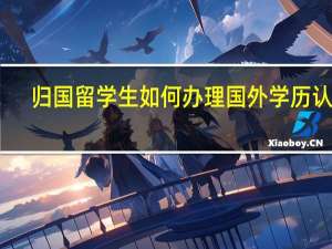 归国留学生如何办理国外学历认证