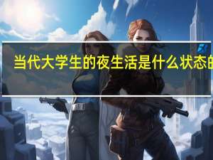 当代大学生的夜生活是什么状态的呢