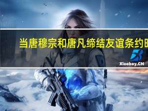 当唐穆宗和唐凡缔结友谊条约时