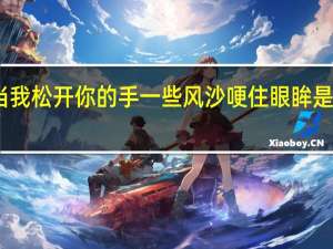 当我松开你的手一些风沙哽住眼眸是什么歌（当我松开你的手）