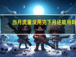 当月流量没用完下月还能用吗