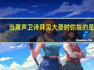 当萧声卫诗拜见大圣时你指的是谁？你还知道关于萧声的其他故事吗？