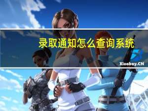 录取通知怎么查询系统