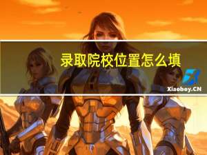录取院校位置怎么填