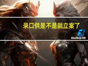 录口供是不是就立案了