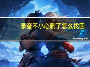 录音不小心删了怎么找回