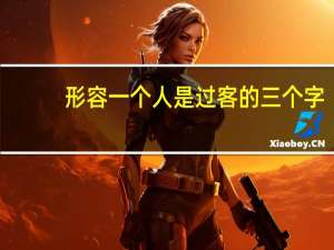 形容一个人是过客的三个字