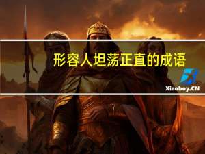 形容人坦荡正直的成语