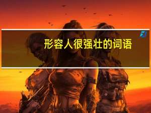 形容人很强壮的词语