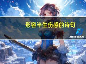 形容半生伤感的诗句