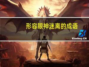 形容眼神迷离的成语