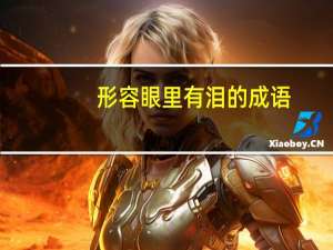 形容眼里有泪的成语