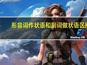形容词作状语和副词做状语区别
