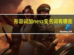 形容词加ness变名词有哪些